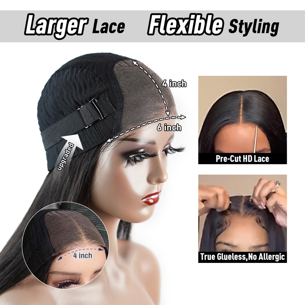 FACMOOD pre-plucked hairline highlights natural-looking hairline.