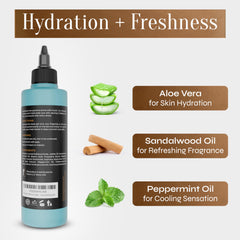Facón aloe vera soothing formula calms skin after shaving.