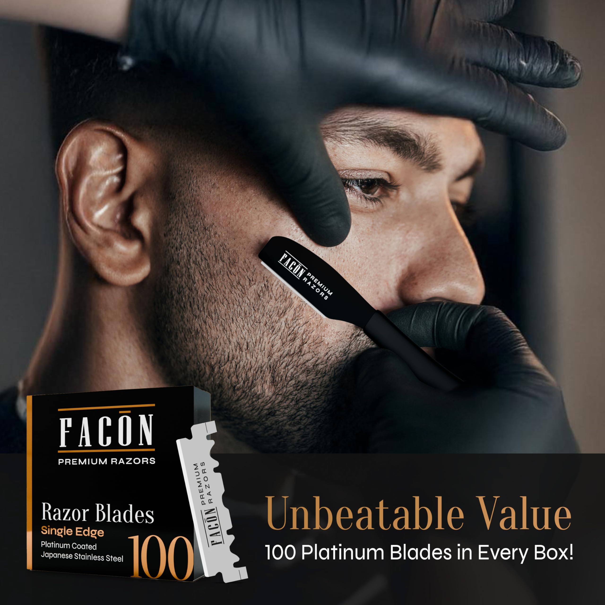 FACON barber-grade precision shot displays professional grooming results at home
