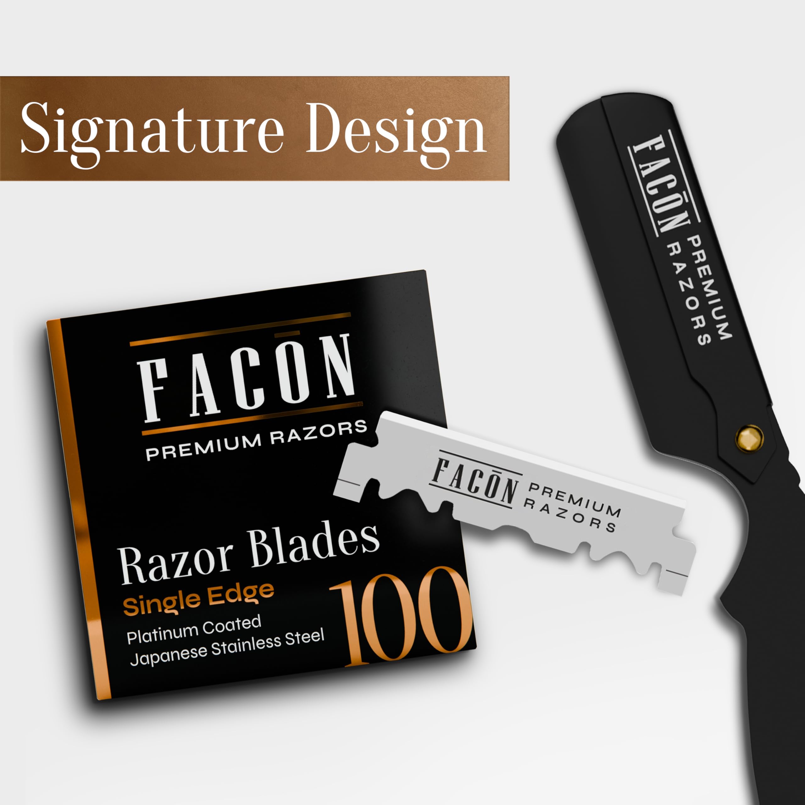 FACON corrosion-resistant steel blade maintains sharpness through sessions.