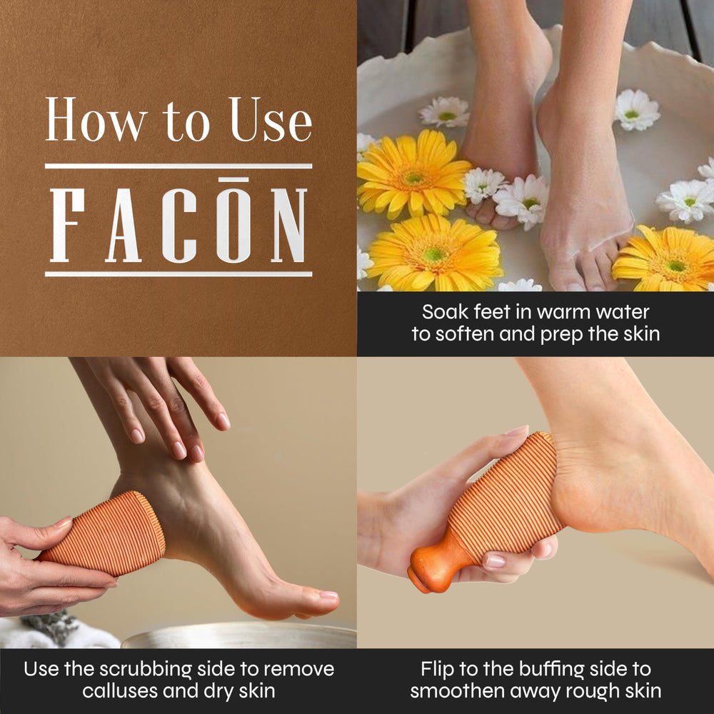 FACON gift-ready foot scrubber shown as a thoughtful present