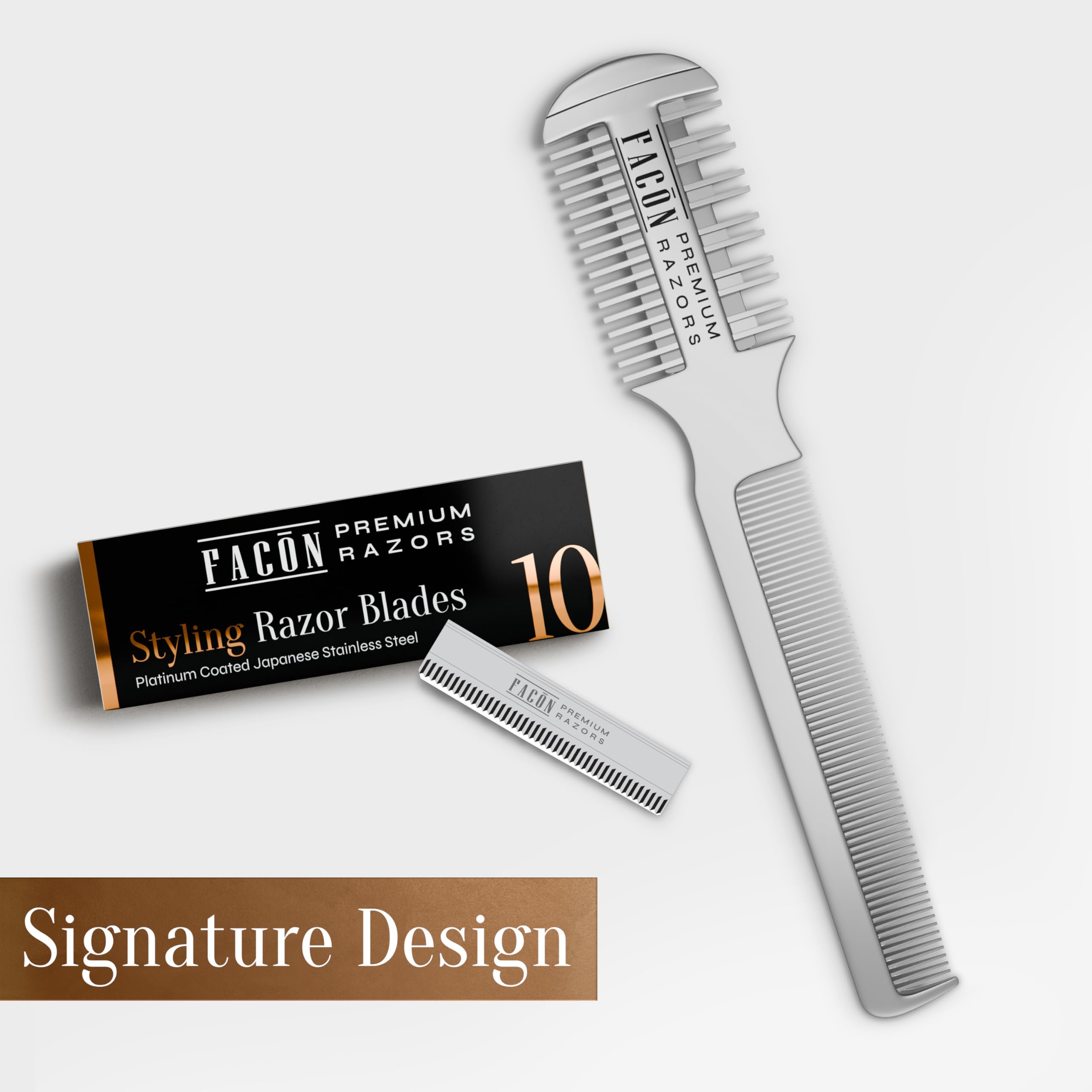 FACON razor comb helps manage pet hair knots and shedding effectively.