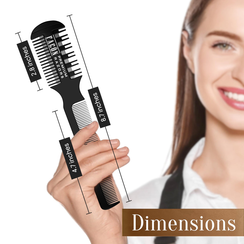 FACON Razor Comb pet-hair-friendly option allows light trimming on pets with care.