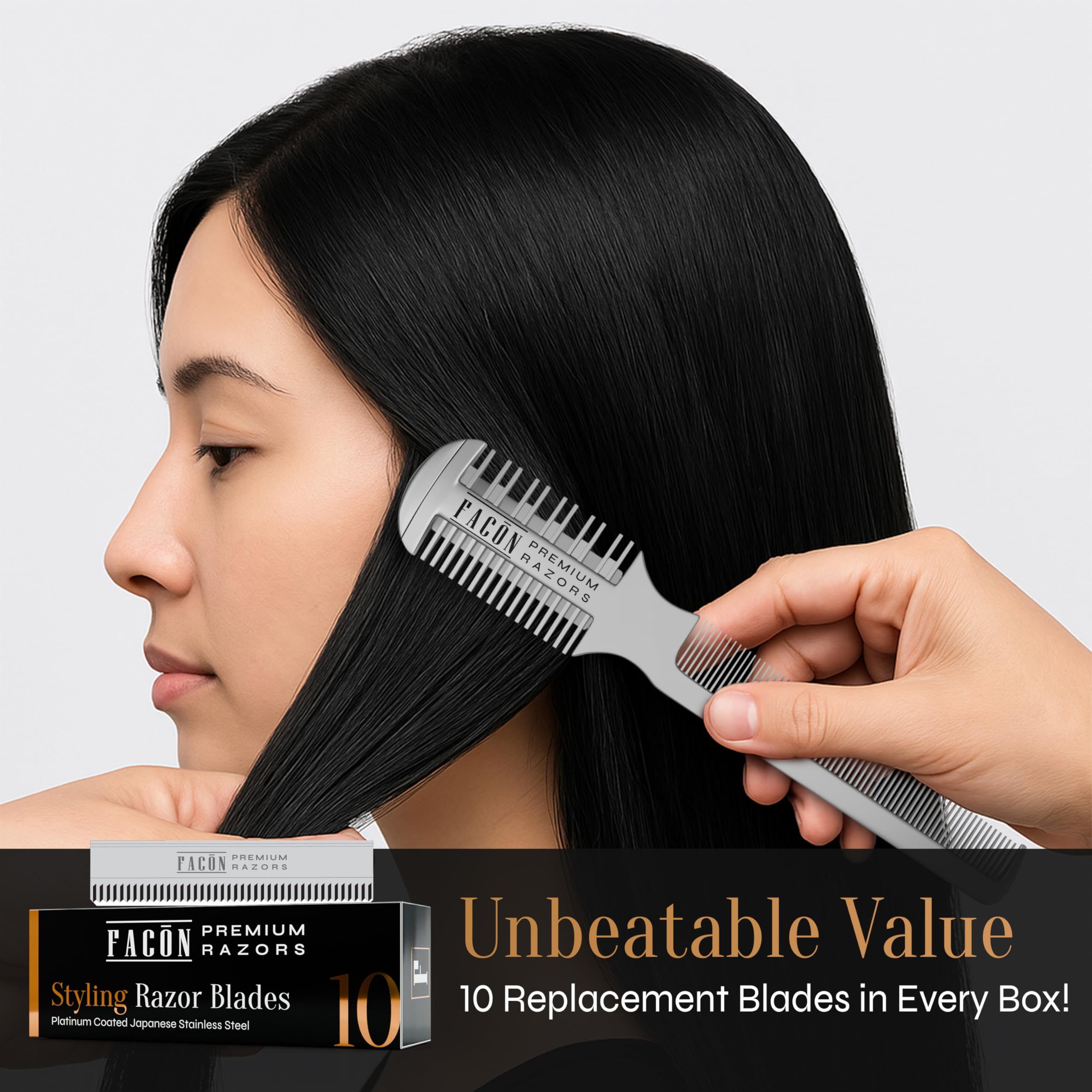 FACON Razor Comb ideal for achieving salon-quality styling at home settings.
