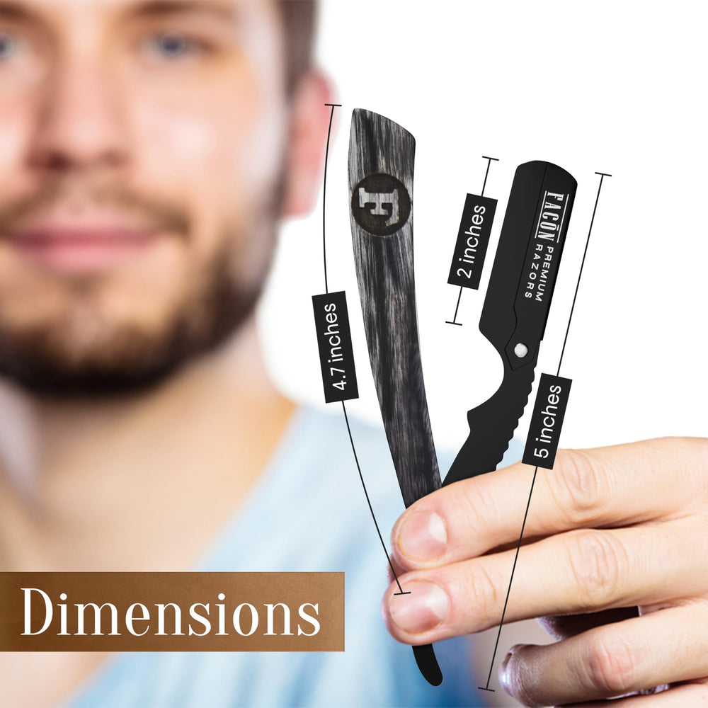 FACON straight razor kit included blades enable convenient blade changes for repeated use.