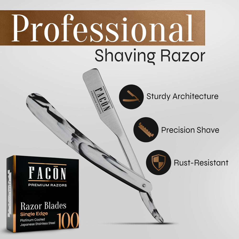 FACON straight razor professional kit ready for barbers.