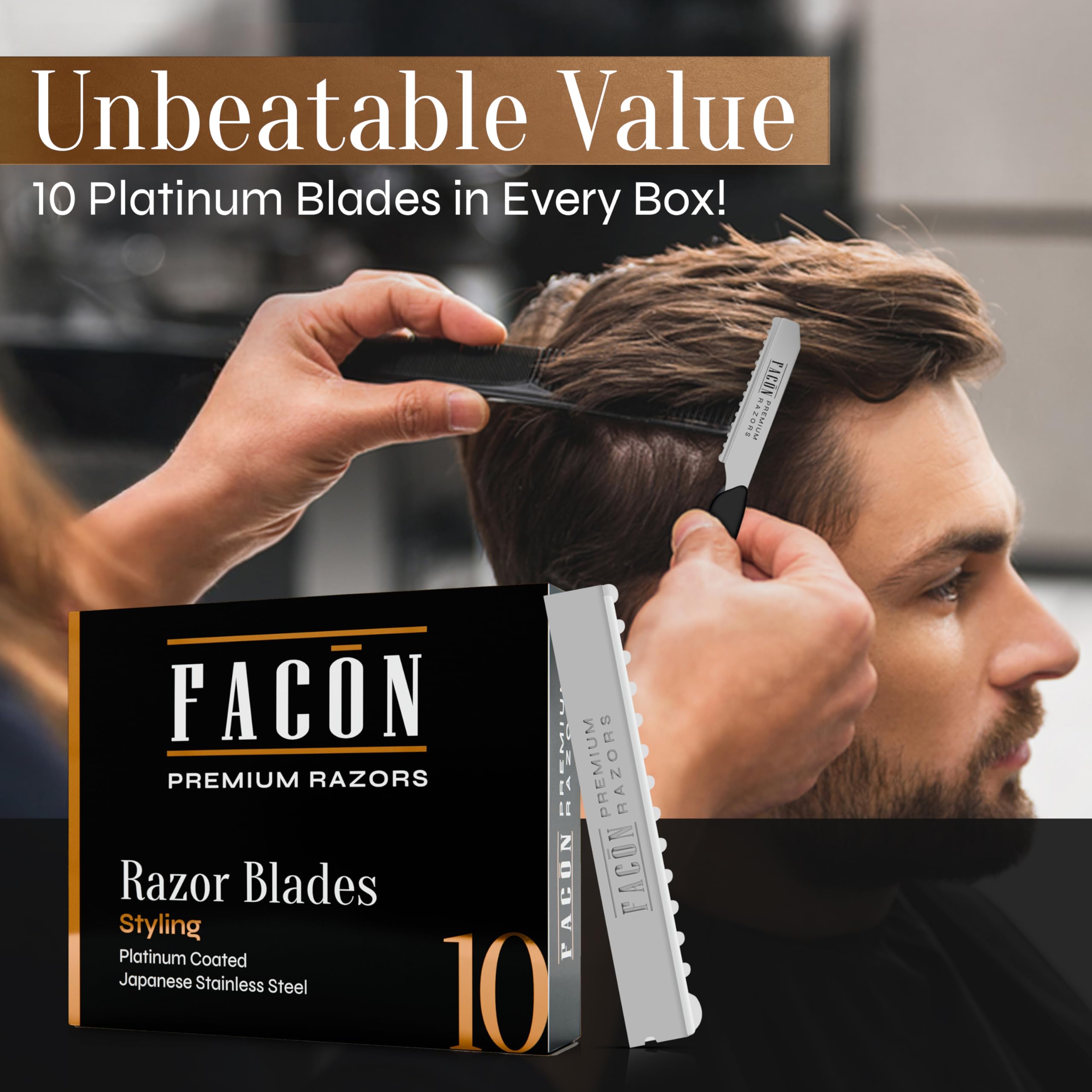 FACON thinning and texturizing focus image highlights layered volume and natural texture.