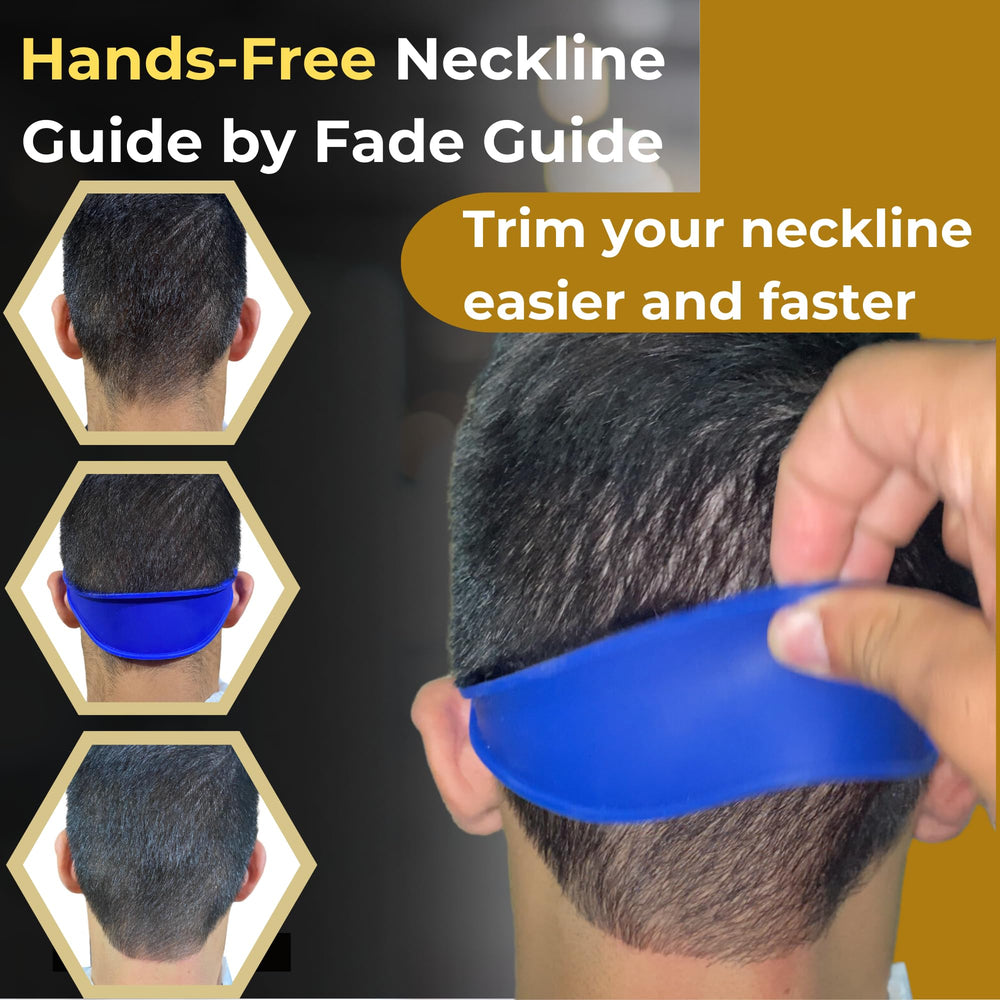 Fade Guide neckline shaver guide helps clean lineups around ears.