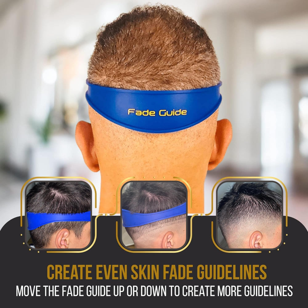 Fade Guide silicone haircut template provides smooth guidance for clippers.