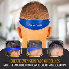Fade Guide silicone haircut template provides smooth guidance for clippers.
