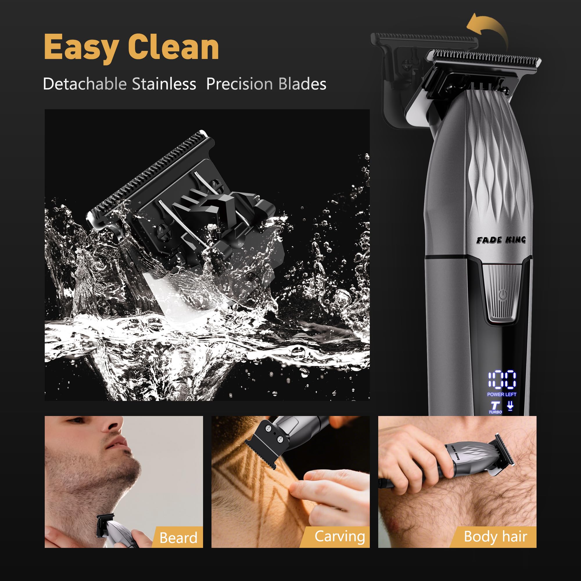 FADEKING all-in-one grooming kit with multiple attachments