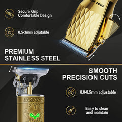 FADEKING beard trimmer with precision blade for sharp facial grooming.