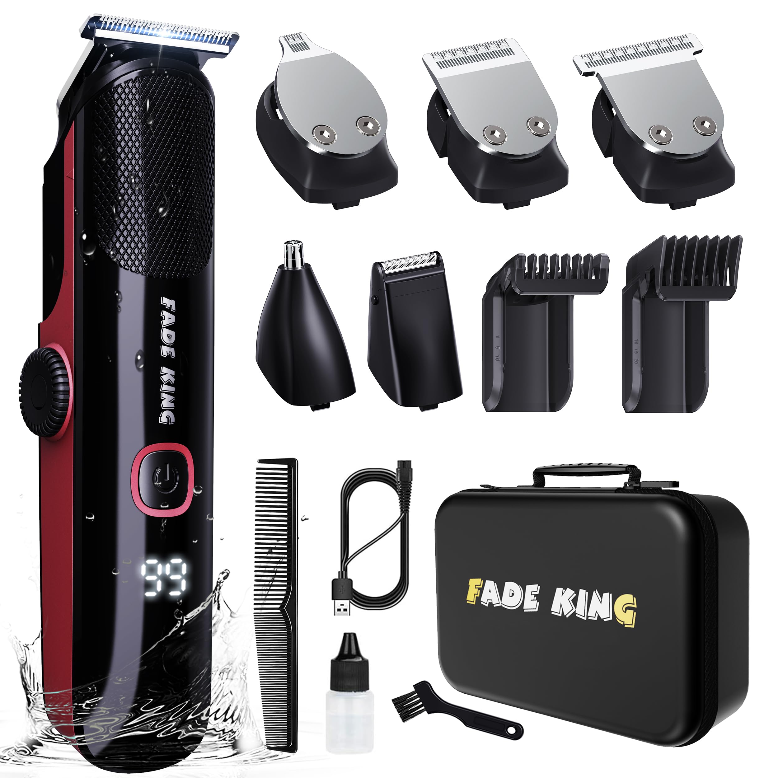 FADEKING Beard Trimmer with precision zoom wheel for quick length adjustments.
