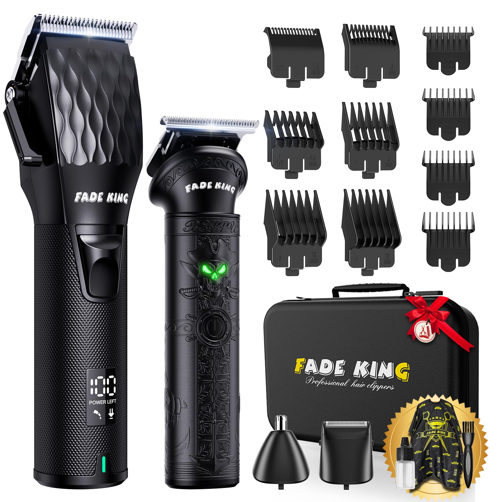 FADEKING professional hair clippers cordless use for versatile grooming