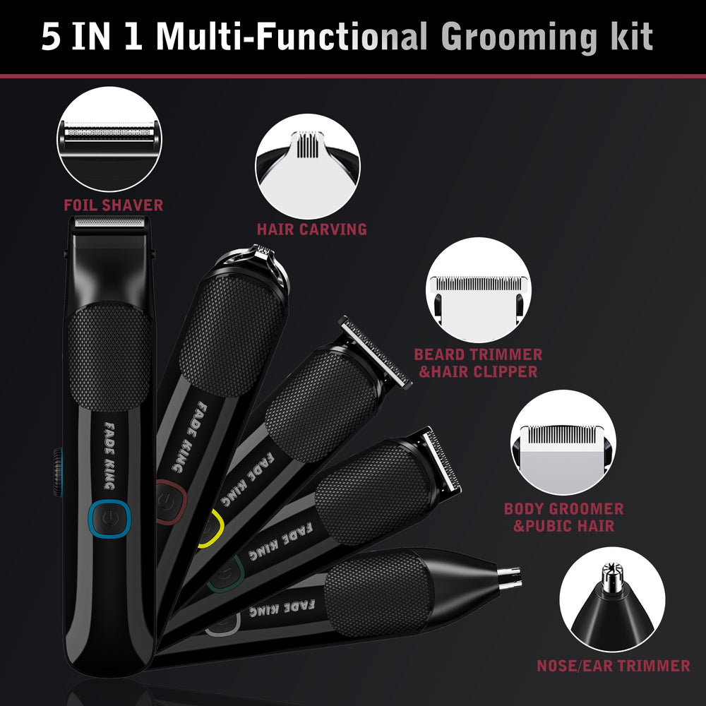 FADEKING Waterproof IPX7 trimmer for easy cleaning and shower use.