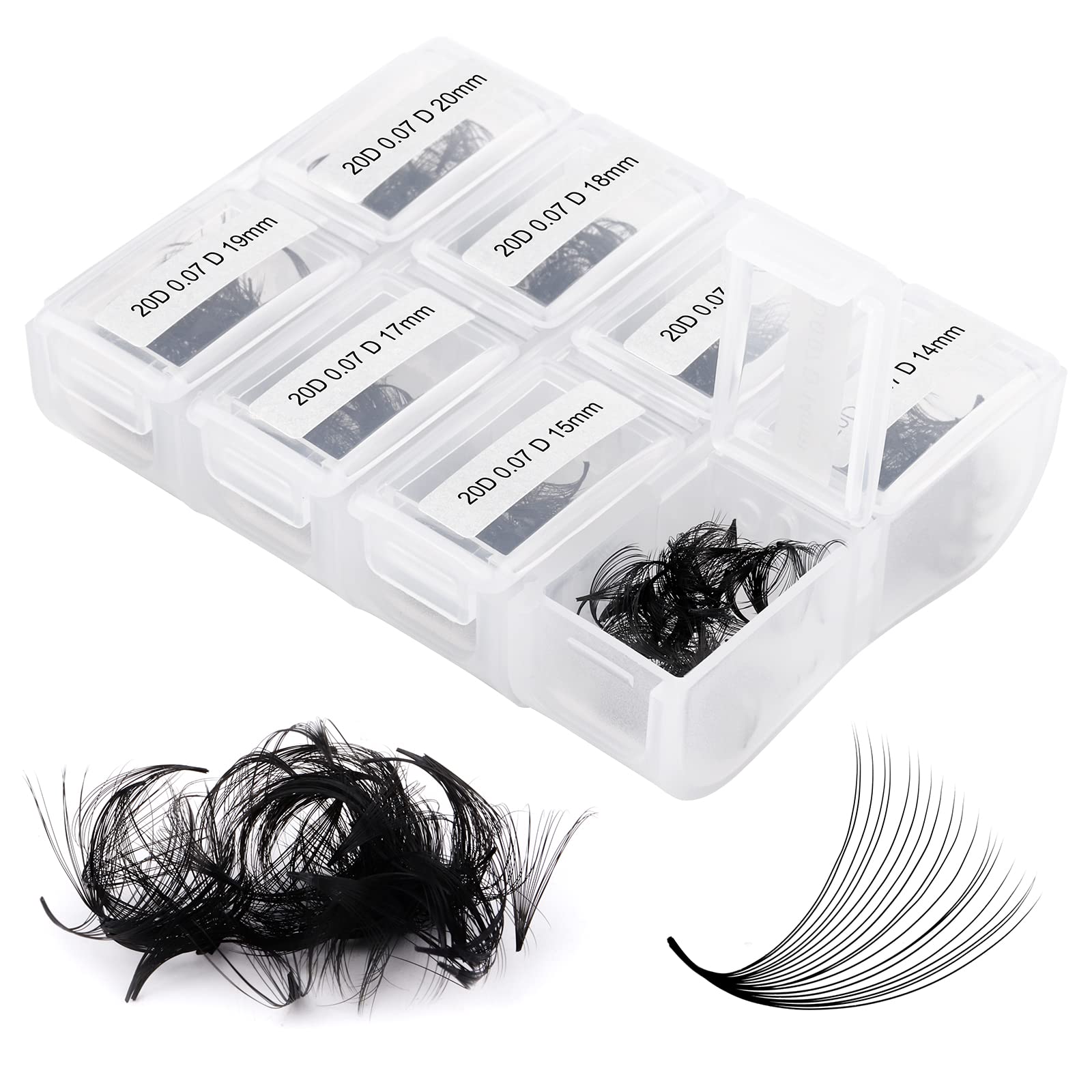 FADLASH 20D premade fans bundle-case for portable lash sessions.