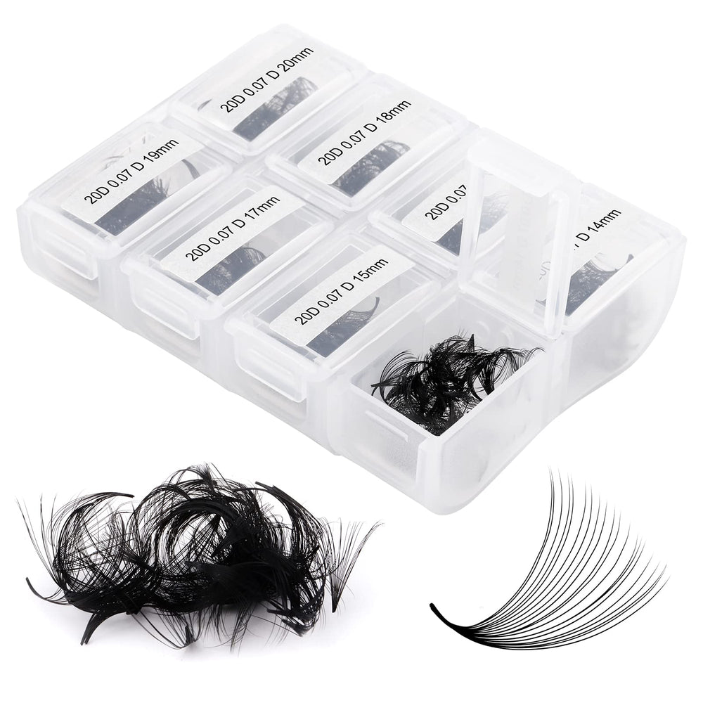 FADLASH 20D premade fans bundle-case for portable lash sessions.