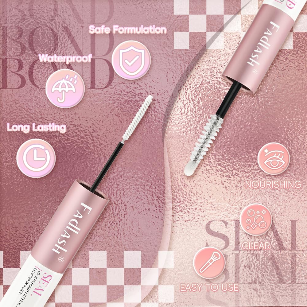 FADLASH black lash glue brush applies even coating on natural lashes
