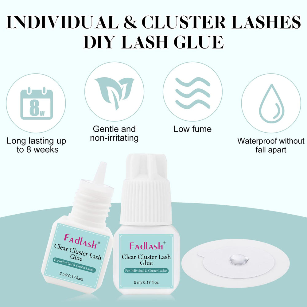 FADLASH clear lash glue tip-detail with natural-looking finish.