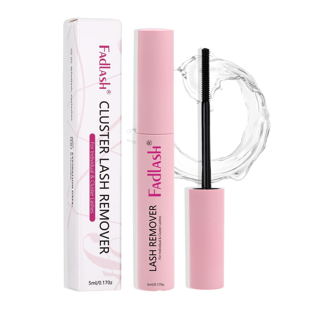 FADLASH cluster lash glue remover bottle for at-home removal.