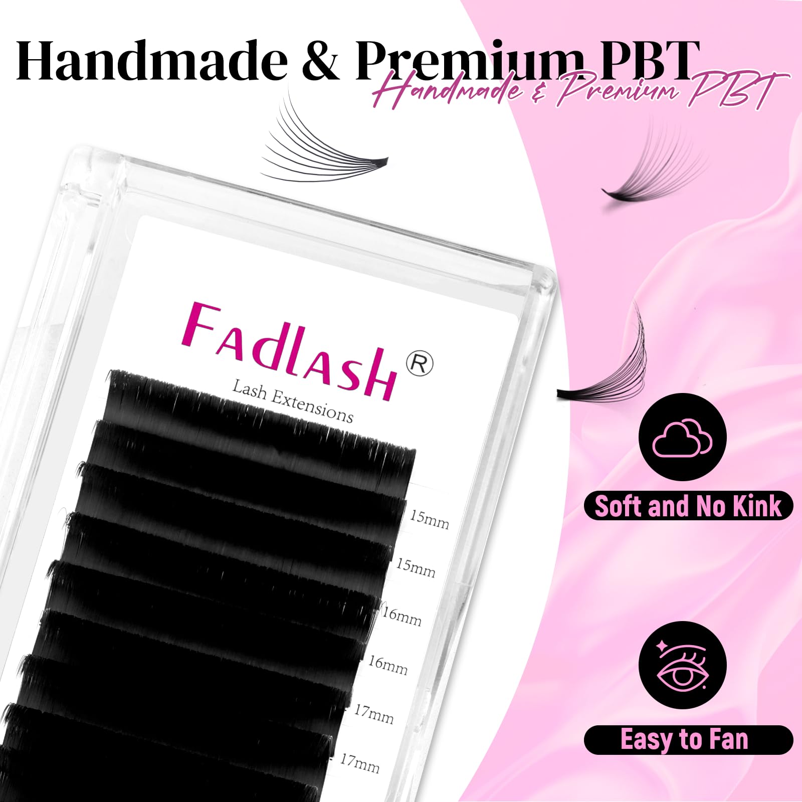FADLASH D curl 0.07 15-20mm mix tray for natural looking fullness