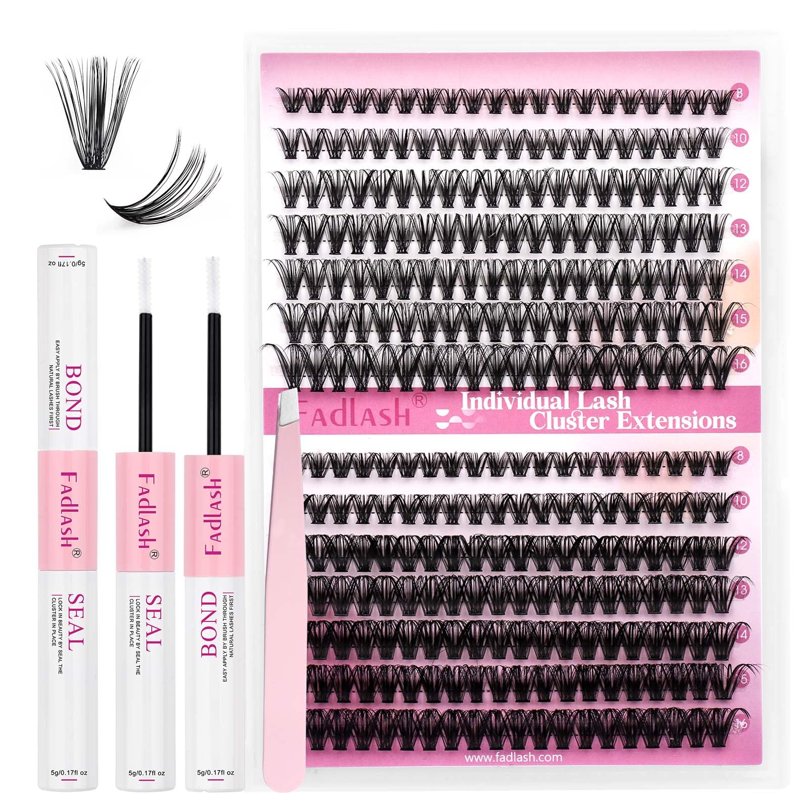 FADLASH DIY kit with 240 lash clusters for versatile looks