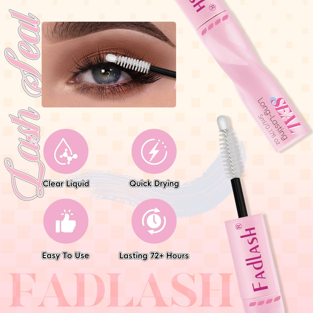 FADLASH lash-cluster adhesive-eyelash shows secure hold during wear.