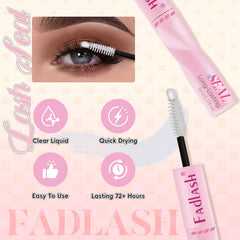FADLASH lash-cluster adhesive-eyelash shows secure hold during wear.