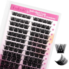 FADLASH lash clusters 96pcs 12-18mm on strip for home lash setup