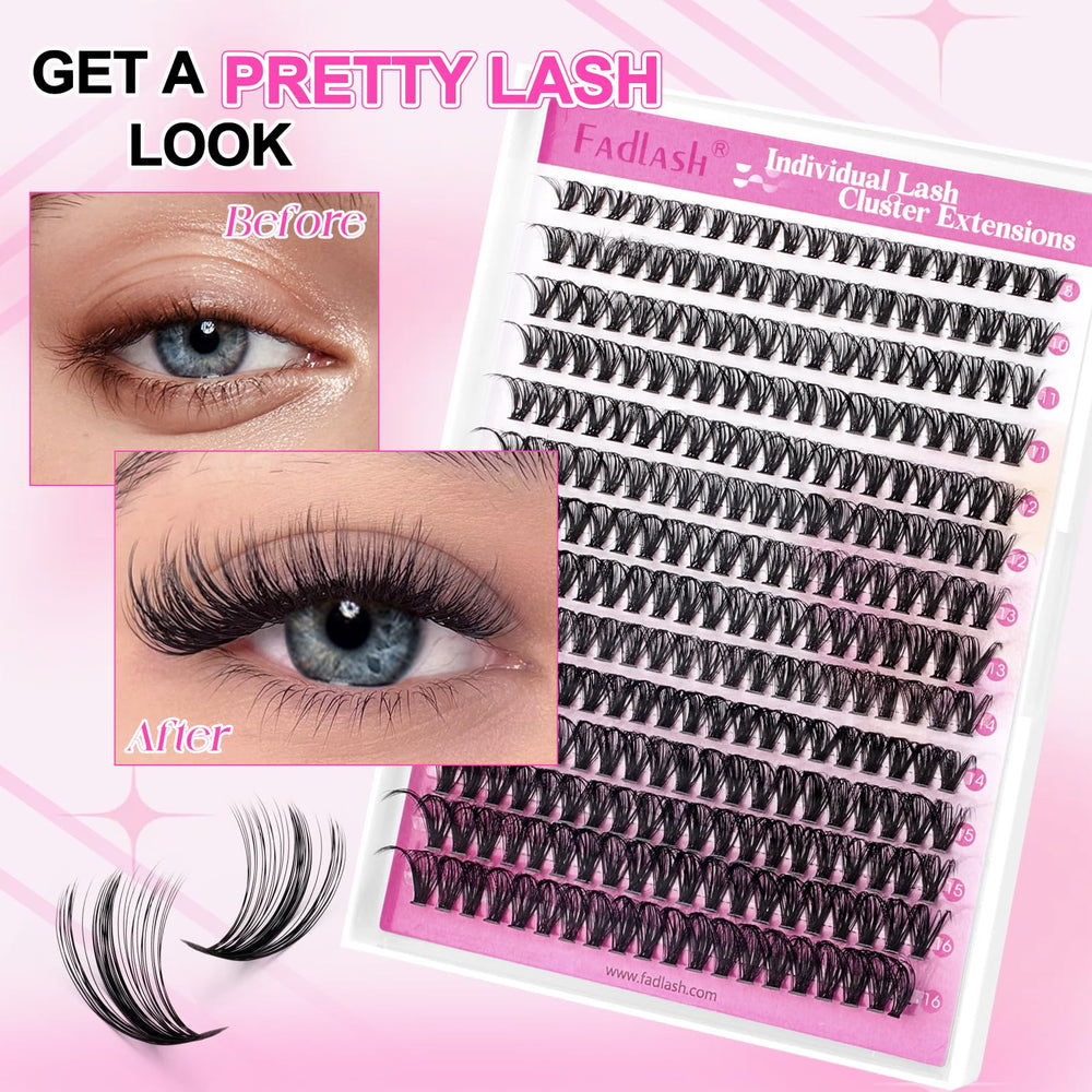FADLASH lash clusters are soft and lightweight for comfortable wear.