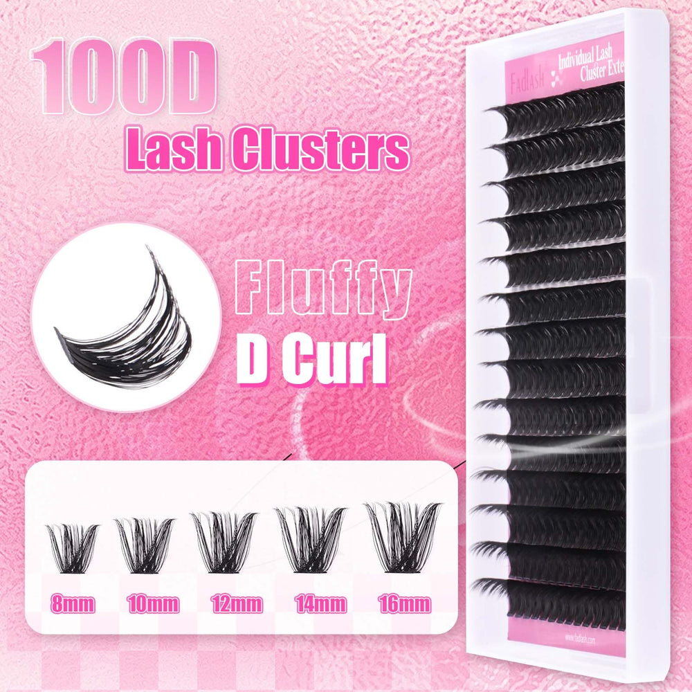 FADLASH lightweight durable lash clusters stay curled longer for all-day wear.
