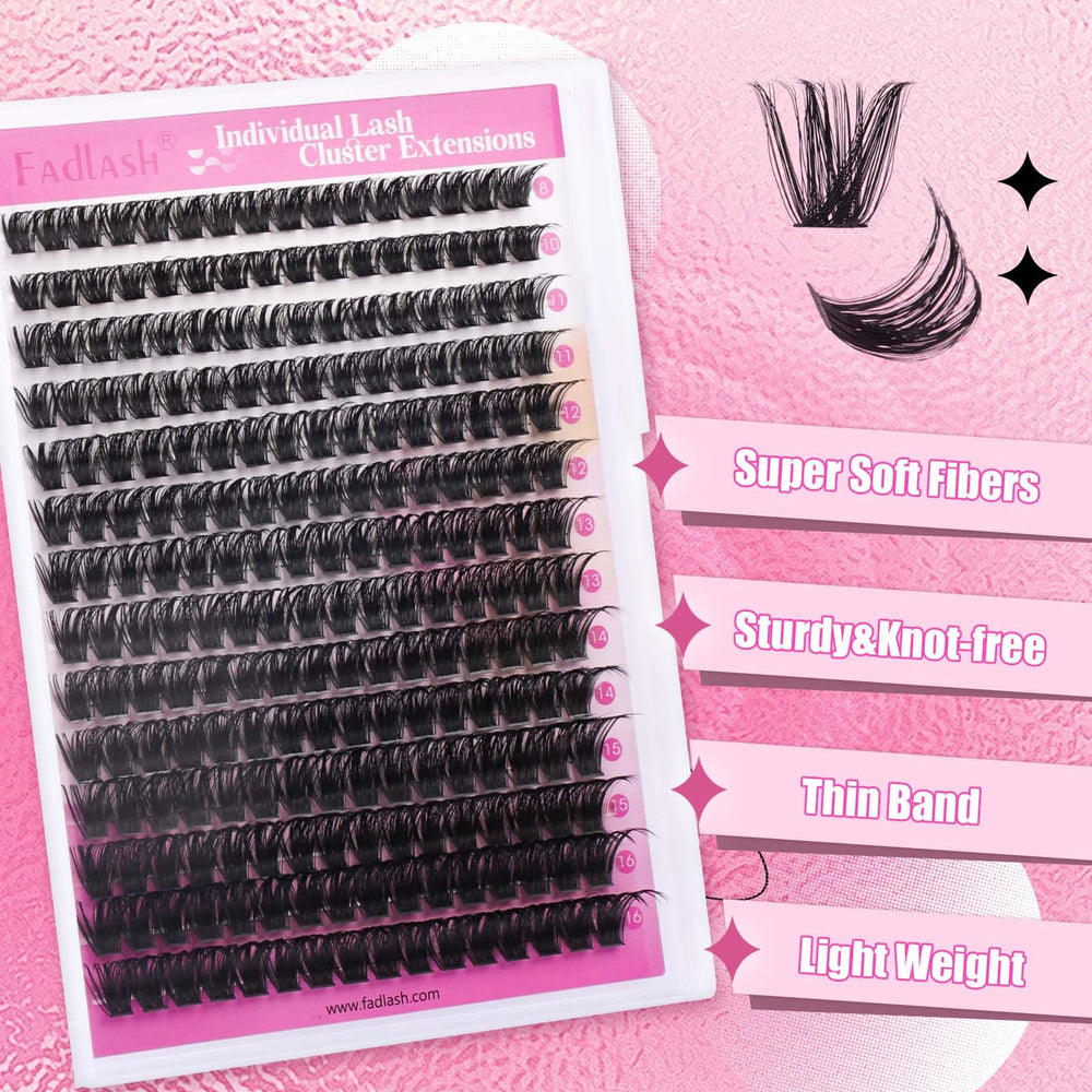 FADLASH mixed-length cluster lashes enable DIY styling with natural payoff.