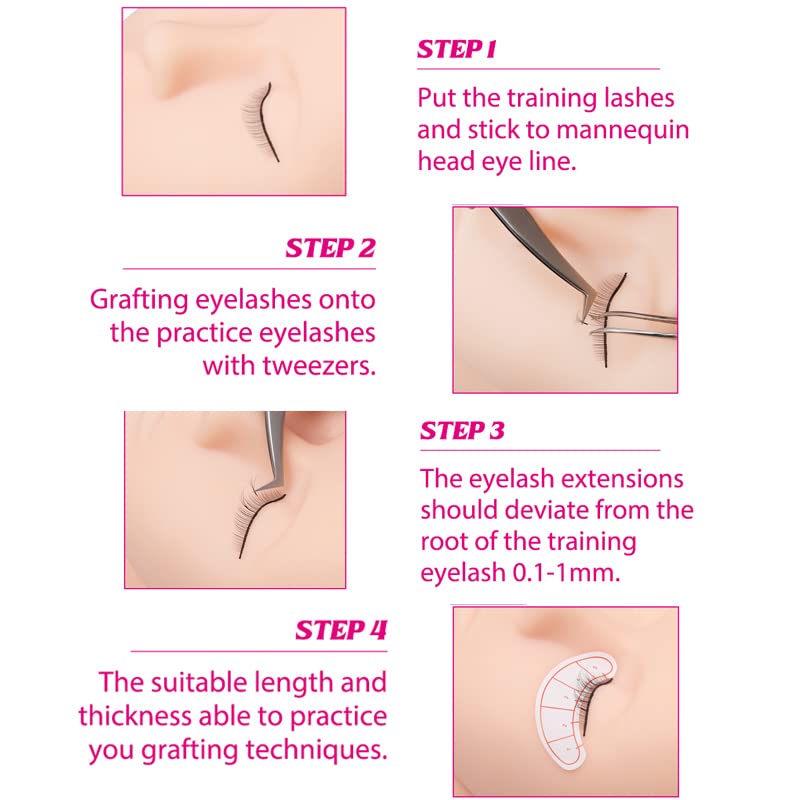 FADLASH natural-looking lashes with varied lengths for practicing different extension styles.
