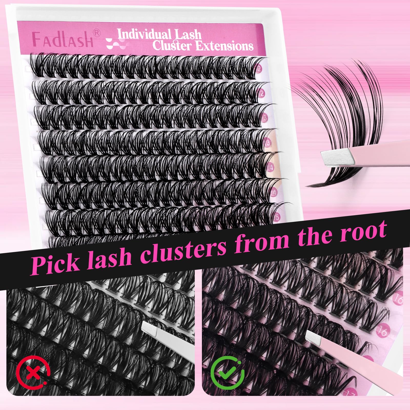 FADLASH reusable clusters offer lightweight comfort for daily wear.