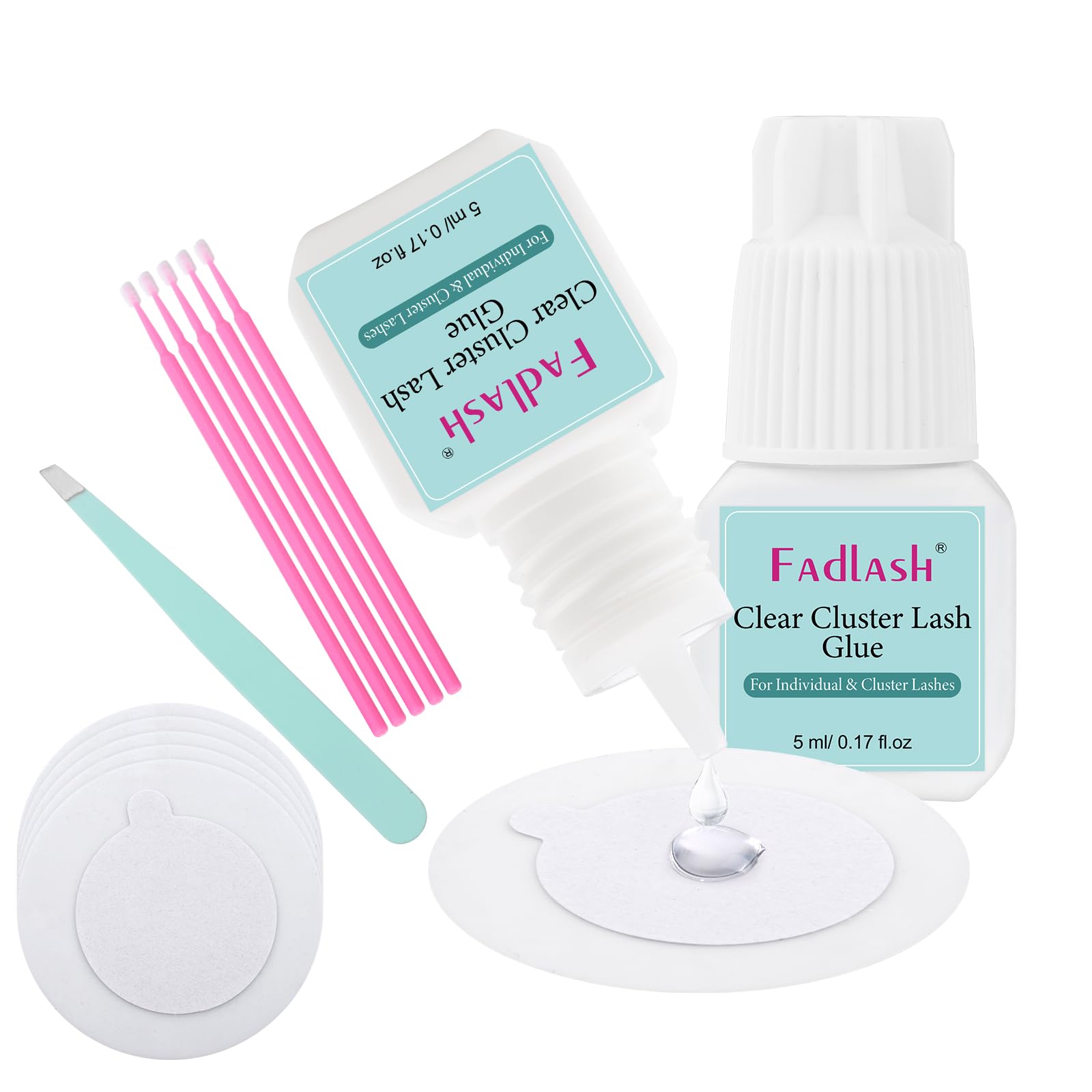 FADLASH precision applicator and bottle for beginner lash DIY.