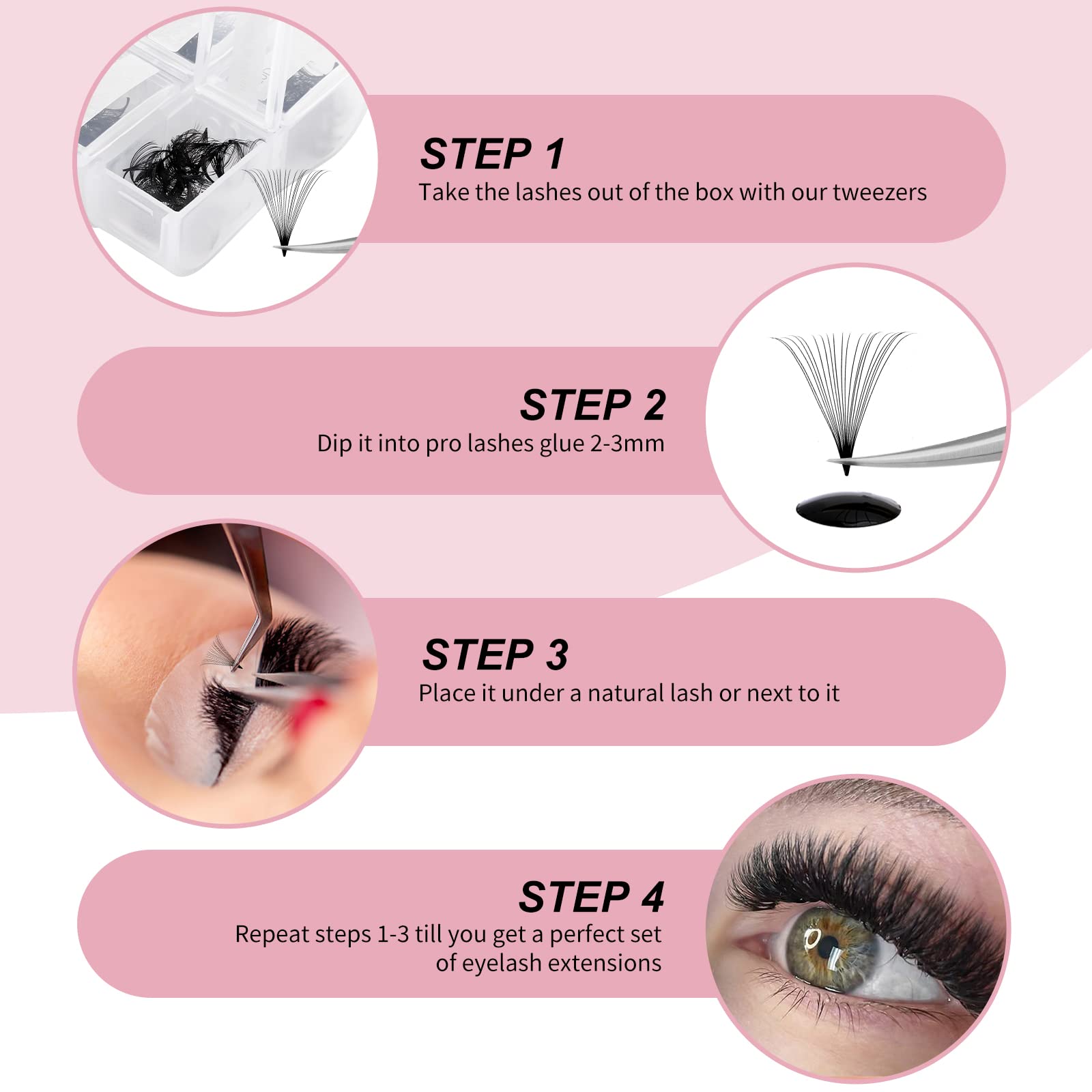 FADLASH premium premade fans deliver natural to wispy looks.