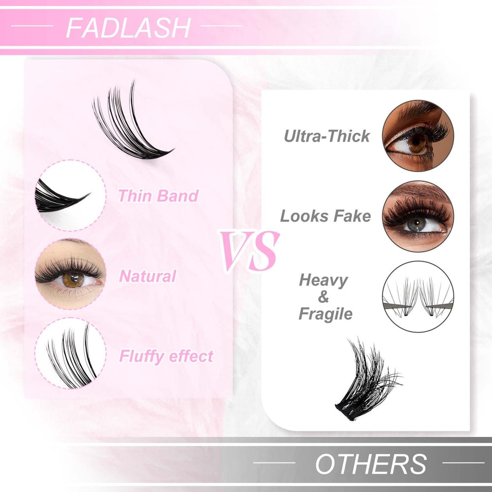 FADLASH reusable lash clusters with proper care.