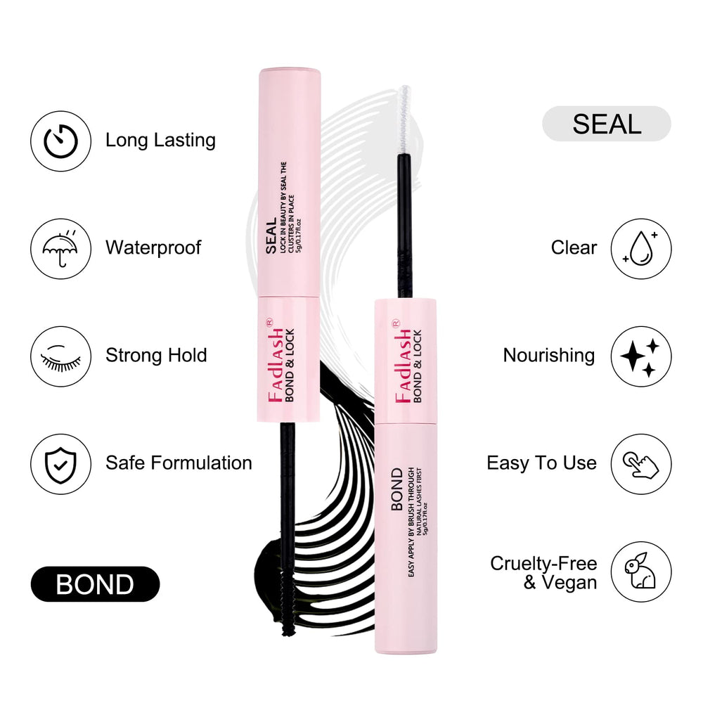 FADLASH strong hold for 48–72 hours on cluster lashes.