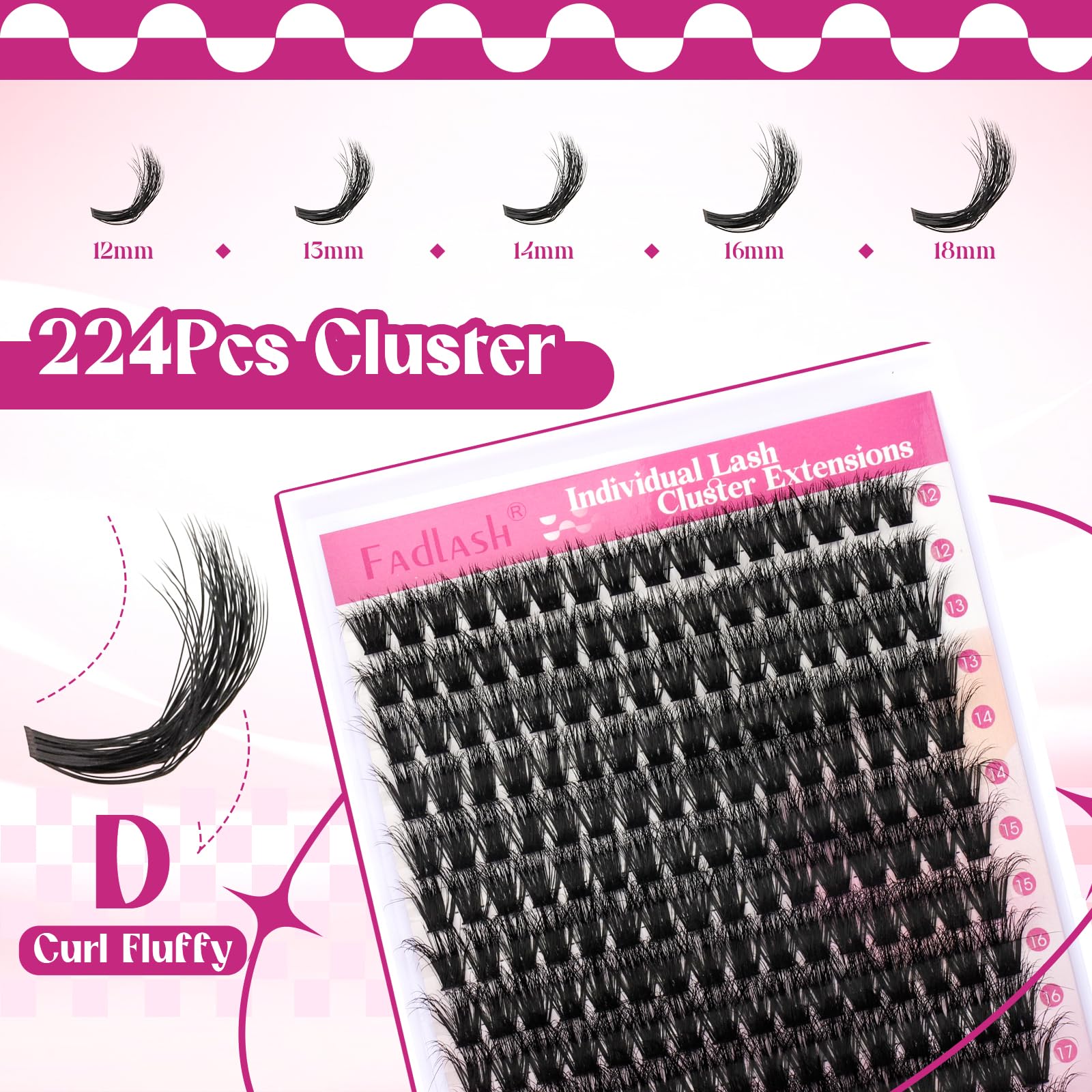 FADLASH thick lash clusters deliver soft, lightweight wear.