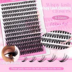 FADLASH wispy natural look lash clusters close-up.