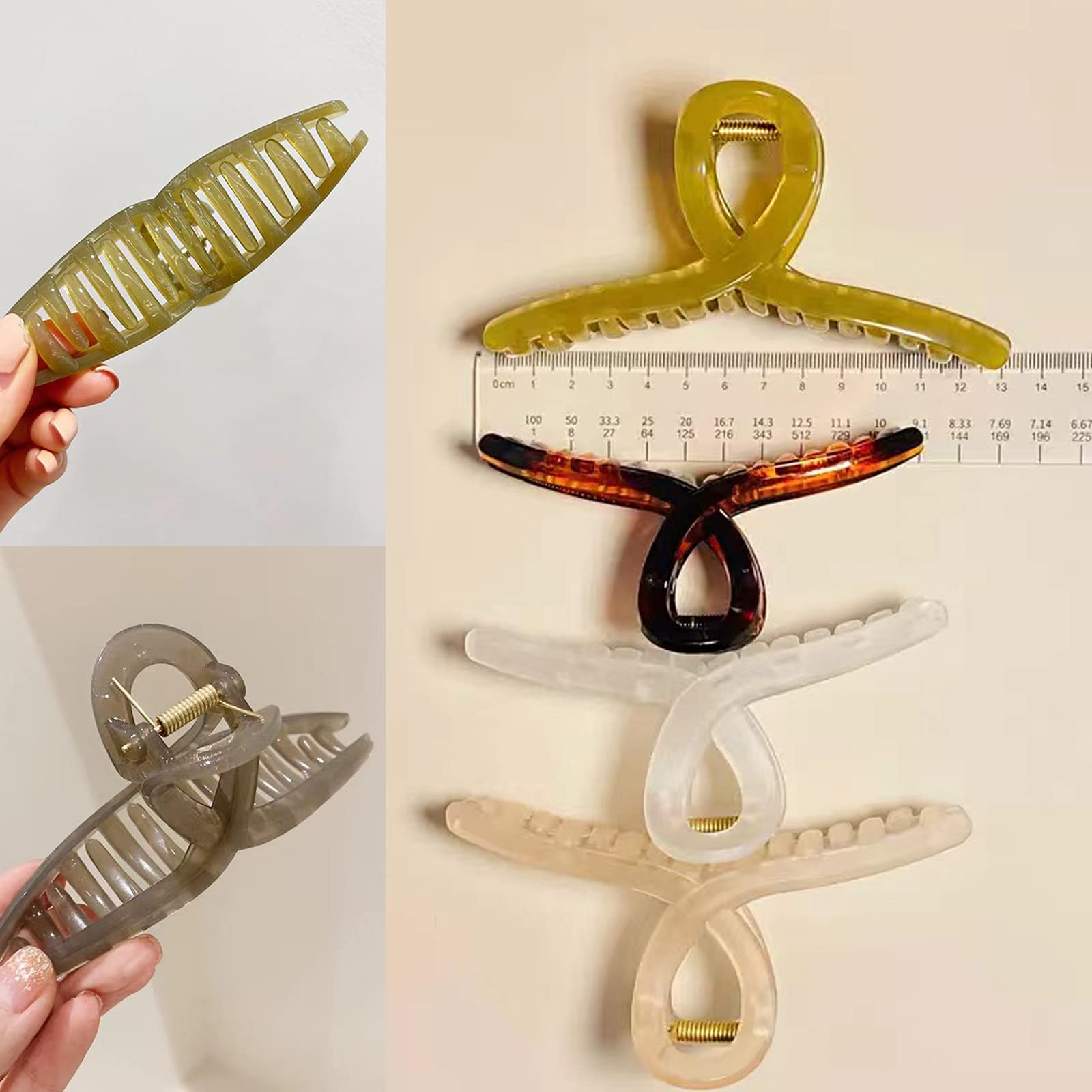 Pinza jelly FAELBATY coloridos: conjunto de cuatro para combinar con conjuntos diarios.