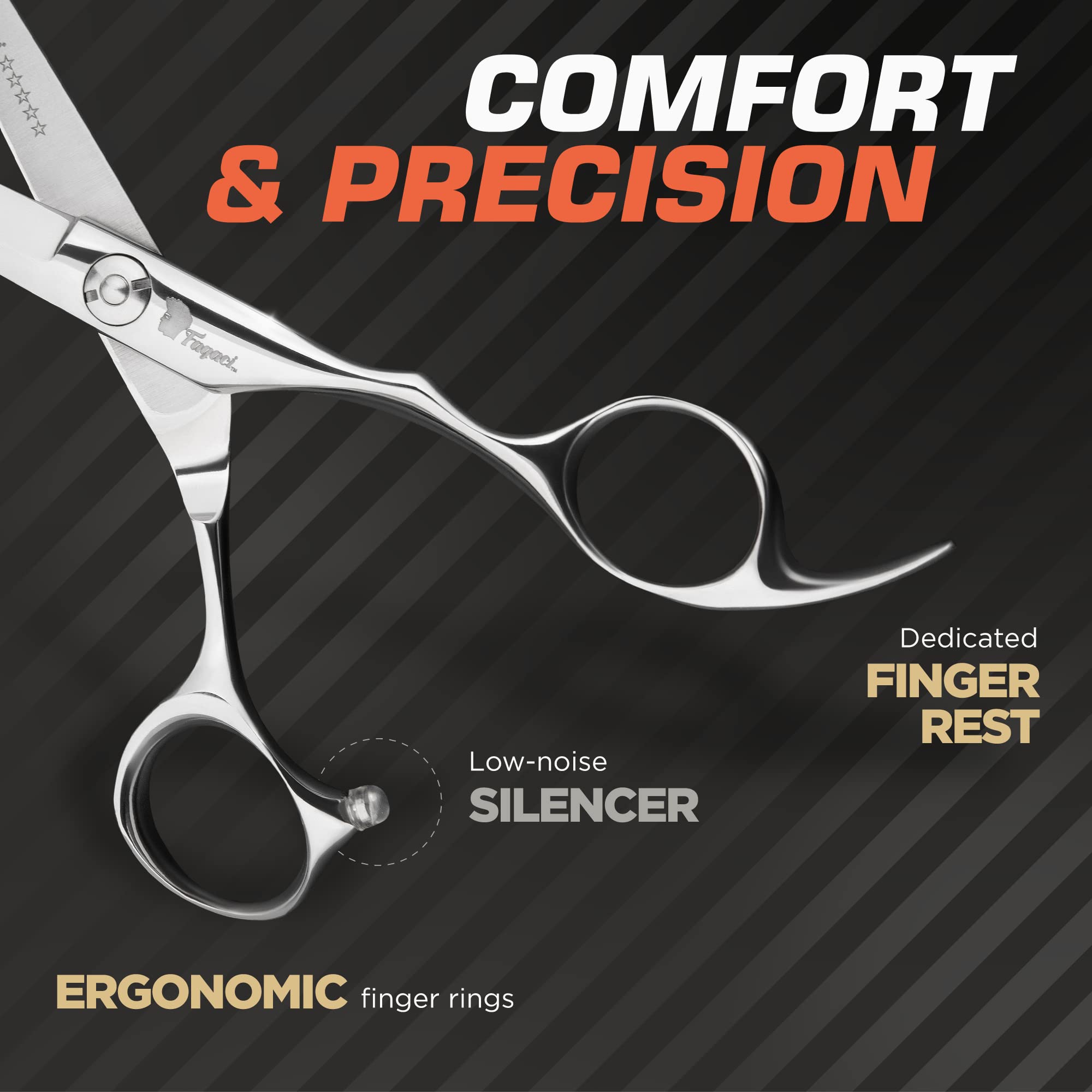 Fagaci all-purpose hair shears for blunt, slide, and textured cuts