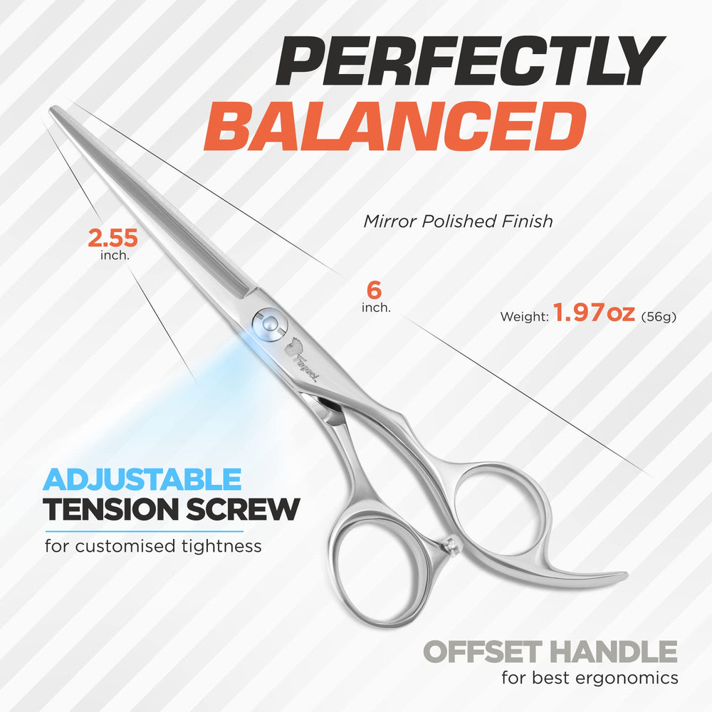 Fagaci barber scissors kit demonstrating precision movement for professional results