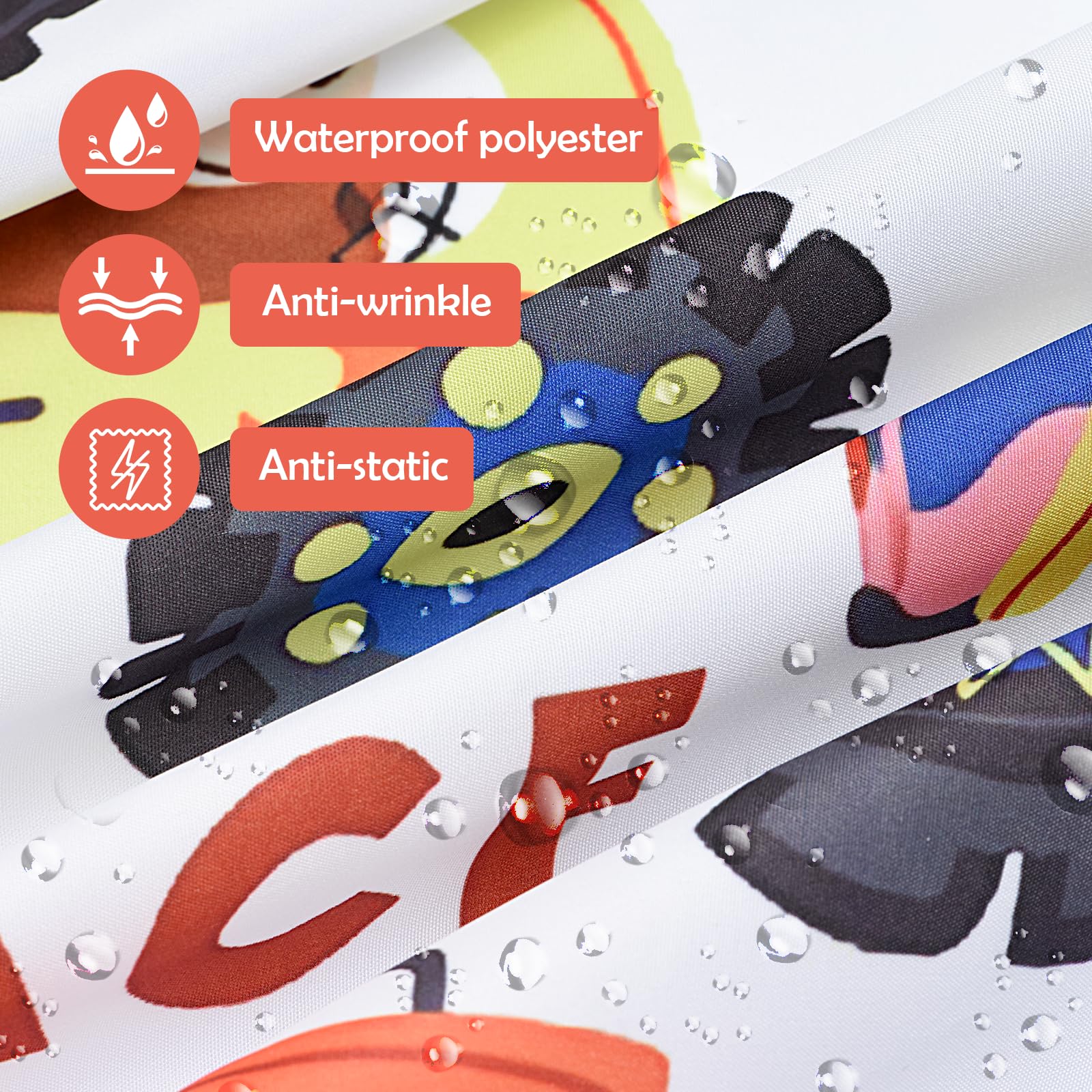 FaHaner cape features cartoon truck pattern to engage children.