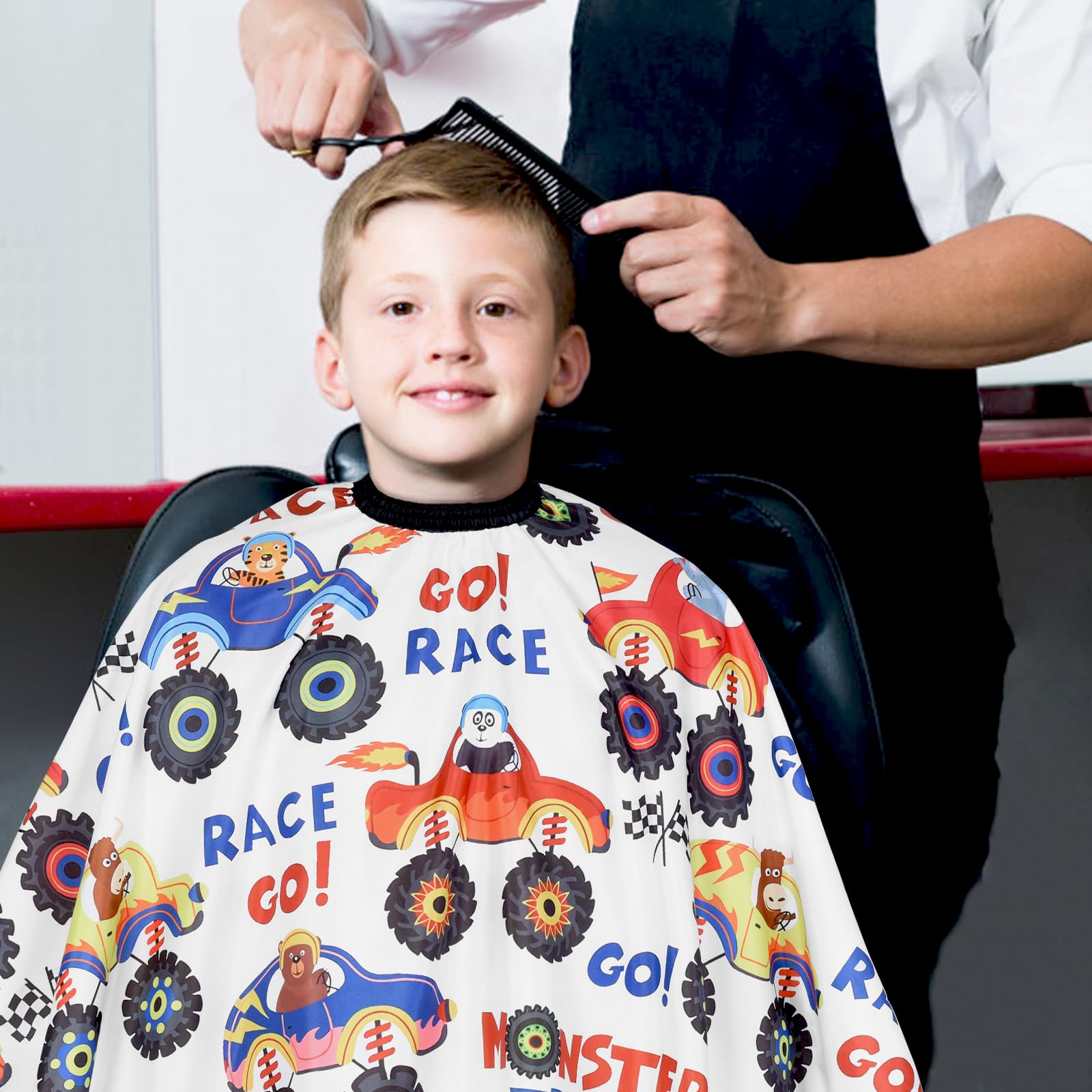 FaHaner kids cape ideal for home or professional salon use.