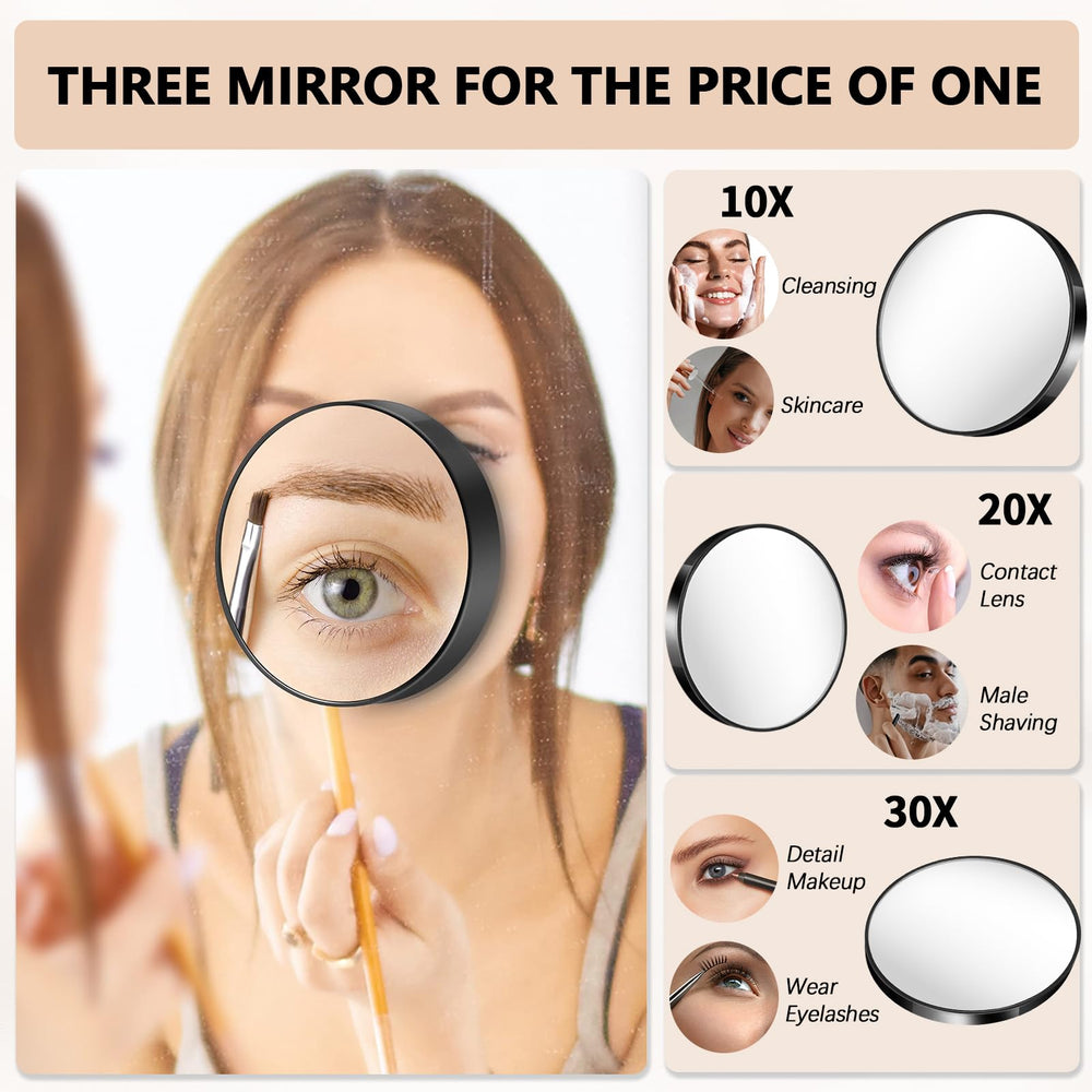 FAHZON magnifying mirror 20x ideal for eyebrow shaping and detail removal.