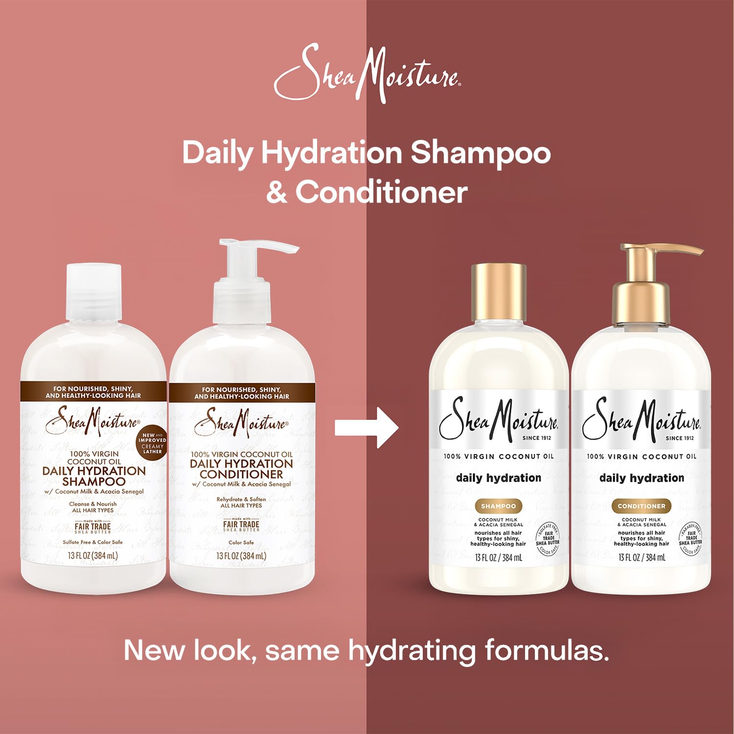 Fair Trade Shea Butter and virgin coconut oil nourish without heaviness