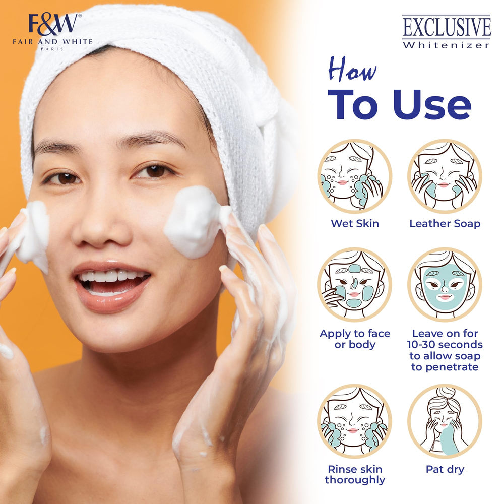 FAIR & WHITE barra exfoliante para piel sensible con exfoliación suave