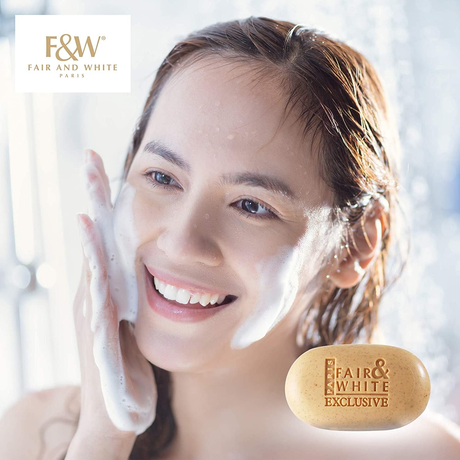FAIR & WHITE jabón exfoliante ayuda a absorber tratamientos posteriores