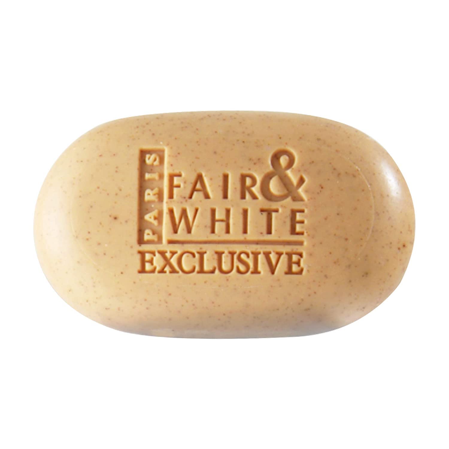 FAIR & WHITE jabón exfoliante destaca karité para nutrición suave